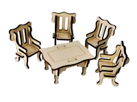 Laser Cut Kitchen and Dining Room Set
