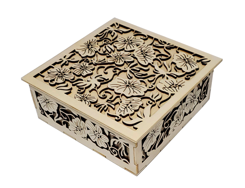 Laser Cut Ornate Jewellery Box